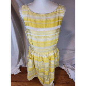 Lilly Pulitzer Yellow and White Sundress Scoop Neck Mini
